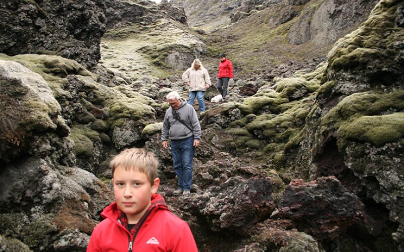 Hiking the lava trail